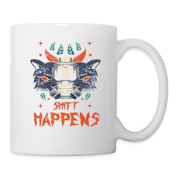 Shift Happens Conception pour les films de loups-garous et - Mug blanc - blanc - Droite