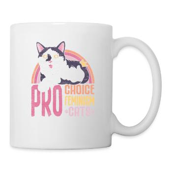Pro Choice Féminisme Chats Design Pour - Mug blanc - blanc - Droite