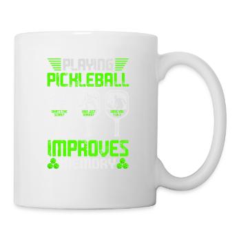 Jouer au pickleball améliore la mémoire - Mug blanc - blanc - Droite