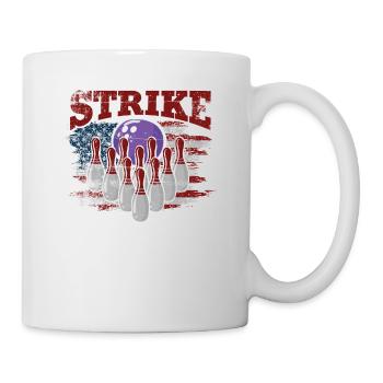 Bowl Design Für Bowler Bowling Player Sport Usa - Tasse - Weiß - Rechts