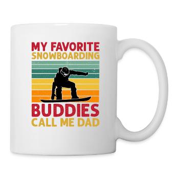 My favorite snowboard friends Call Me Dad - Mug - white - Right