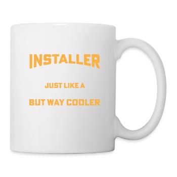 Drywall installer father like a normal - Mug - white - Right