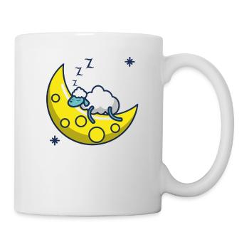 Schafshirt zum Schlafen, Schaf - Tasse - Weiß - Rechts