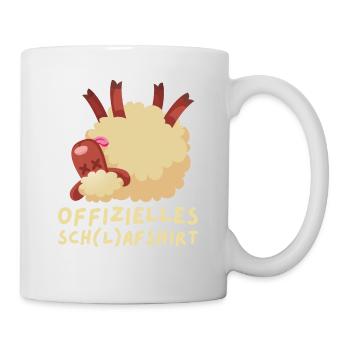 Schafshirt zum Schlafen, Schaf - Tasse - Weiß - Rechts