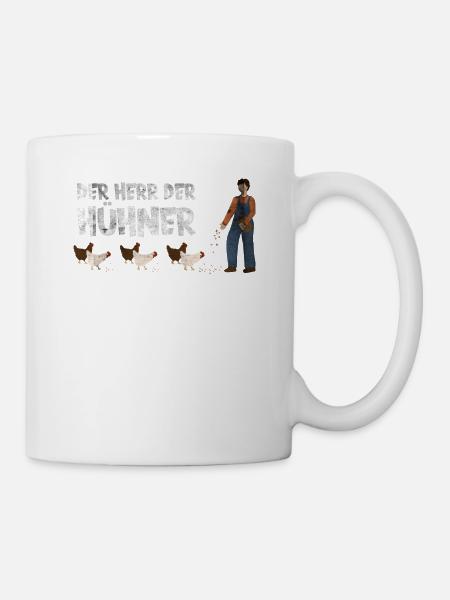 Der Herr der Hühner. Huhn - Tasse - Weiß