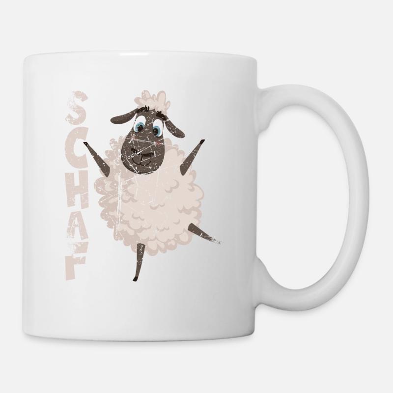 Schafe braucht der Schäfer, lustiges Schaf - Tasse - Weiß