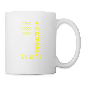 Troubleshooter Electrician US flag design For - Mug - white - Right