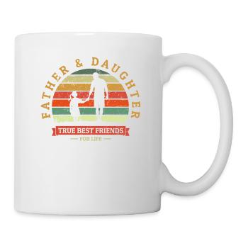 Père et fille De vrais meilleurs amis pour la vie - Mug blanc - blanc - Droite