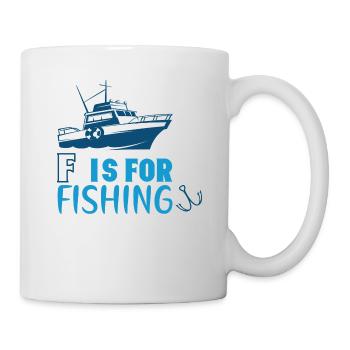 Fishing Angler Boot Kapitän Spruch - Tasse - Weiß - Rechts