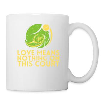 Love means nothing on this square design for - Mug - white - Right