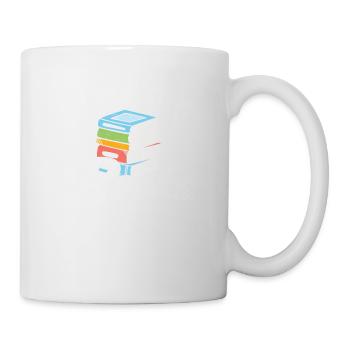 J’aime les gros livres et je peux concevoir pour - Mug blanc - blanc - Droite