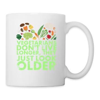 Vegetarians no longer live, they only grow - Mug - white - Right