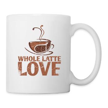 Latte-Liebes-ehe-design entier pour mariés - Mug blanc - blanc - Droite