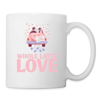 Latte-Liebes-ehe-design entier pour mariés - Mug blanc - blanc - Droite