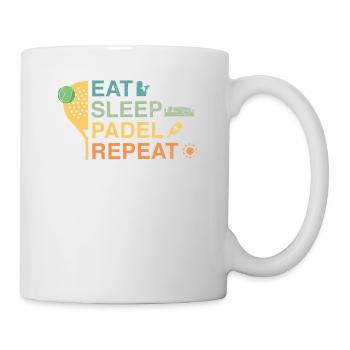 Manger du padel de sommeil Répéter - Mug blanc - blanc - Droite