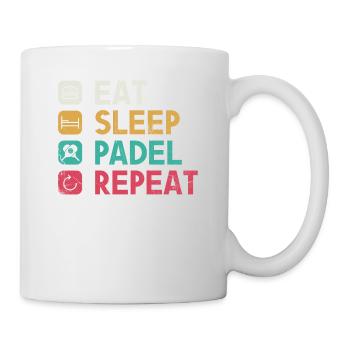Manger du padel de sommeil Répéter - Mug blanc - blanc - Droite