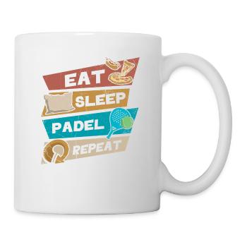 Manger du padel de sommeil Répéter - Mug blanc - blanc - Droite