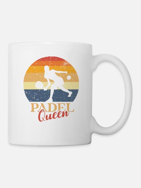 Padel Queen Padelschläger Ball Design Für Padel - Tasse - Weiß