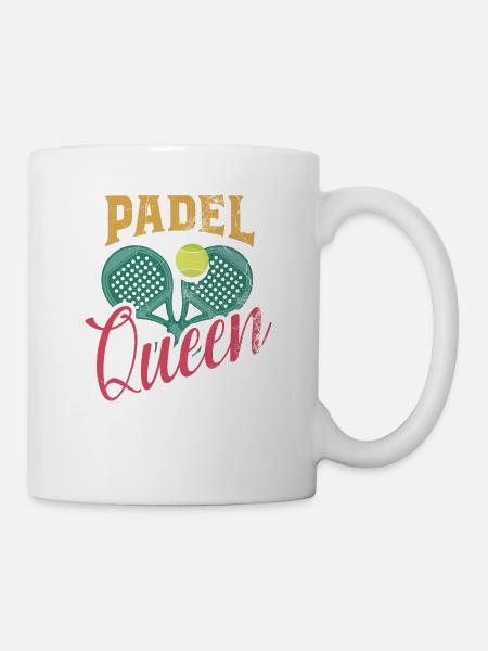 Padel Queen Padelschläger Ball Design Für Padel - Tasse - Weiß