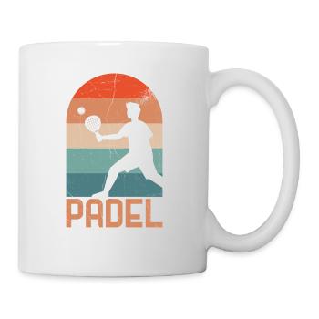 Padelschlägerball Retro-design Für Padel-tennis - Tasse - Weiß - Rechts