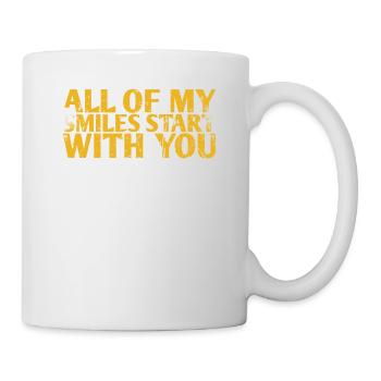 All My Smiles Start With You Design For The Bride - Mug - white - Right