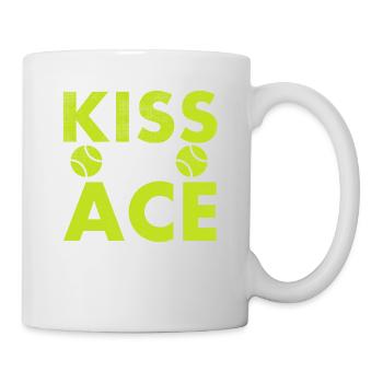 Kiss My Ace Design Für Tennisspieler Oder Tennis - Tasse - Weiß - Rechts