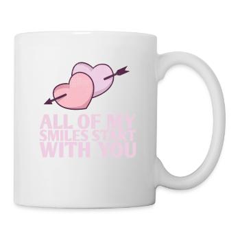 All My Smiles Start With You Design For The Bride - Mug - white - Right