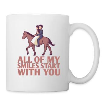 All My Smiles Start With You Design For The Bride - Mug - white - Right