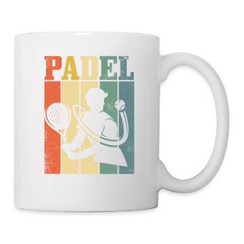 Padelschlägerball Retro-design Für Padel-tennis - Tasse - Weiß - Rechts