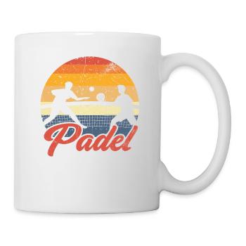 Padelschlägerball Retro-design Für Padel-tennis - Tasse - Weiß - Rechts