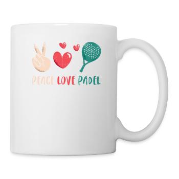 Peace Love Padel Racket Design For Padel Tennis - Mug - white - Right