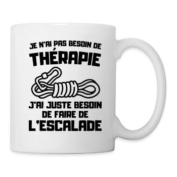 Je n'ai pas besoin de thérapie juste d'escalade - Mug blanc - blanc - Droite