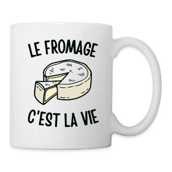 Le fromage c'est la vie - Mug blanc - blanc - Droite
