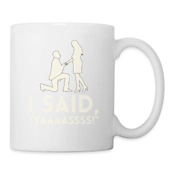 J’ai dit le projet de mariage de Yaaaas pour la mariée - Mug blanc - blanc - Droite