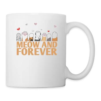 Meow and Forever Marriage Design for the Bride and - Mug - white - Right