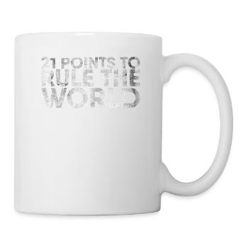 21 points pour faire le monde pour les joueurs de badminton - Mug blanc - blanc - Droite