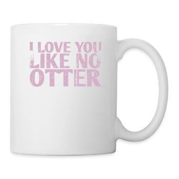 Je t’aime comme pas de conception de mariage de loutre pour le - Mug blanc - blanc - Droite