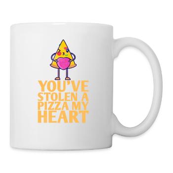 Sie Haben Eine Pizza Gestohlen, Mein Herz-design - Tasse - Weiß - Rechts