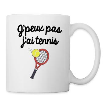 J'peux pas j'ai tennis - Mug blanc - blanc - Droite