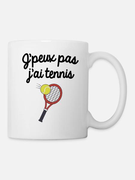 J'peux pas j'ai tennis - Mug blanc - blanc