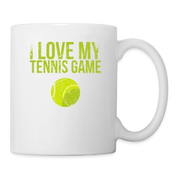 Ich Liebe Mein Tennisspieldesign Für Tennisfans - Tasse - Weiß - Rechts