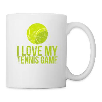 Ich Liebe Mein Tennisspieldesign Für Tennisfans - Tasse - Weiß - Rechts