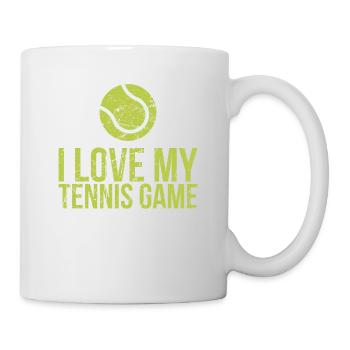 Ich Liebe Mein Tennisspieldesign Für Tennisfans - Tasse - Weiß - Rechts