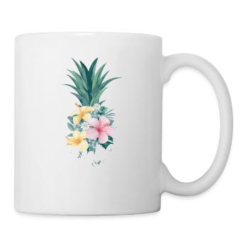 Aloha pineapple flower design For beach lovers - Mug - white - Right