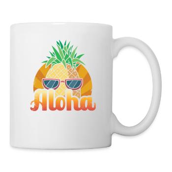 Aloha pineapple sunset design For - Mug - white - Right