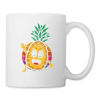 Pineapple retro design For beach lovers Pineapple - Mug - white - Right