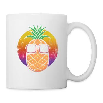 Pineapple Sunglasses Design For Beach Lovers - Mug - white - Right
