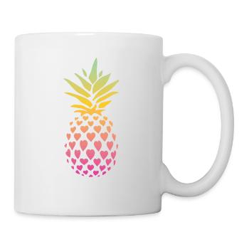 Pineapple Heart Design For Beach Lovers Pineapple - Mug - white - Right