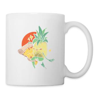 Liebe Ist Liebe, Ananas Und Pizza-design Für Den - Tasse - Weiß - Rechts