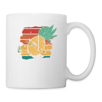 Ananas-schaukel-retro-design Für Strandliebhaber - Tasse - Weiß - Rechts